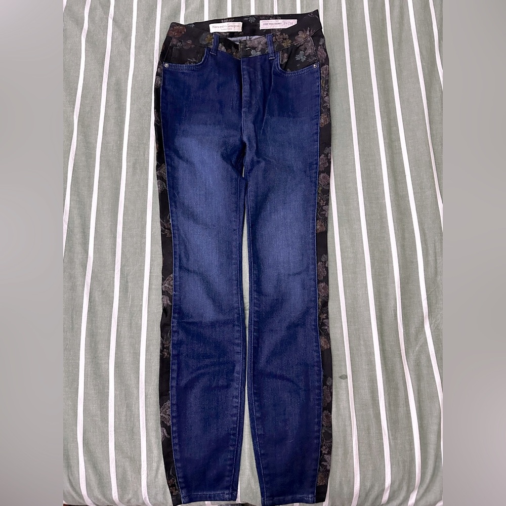 Anthropologie Jeans, high rise skinny, waist 25